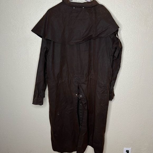 Vintage Australian Outback Oilskin Low Rider Duster Coat XL - Picture 5 of 9